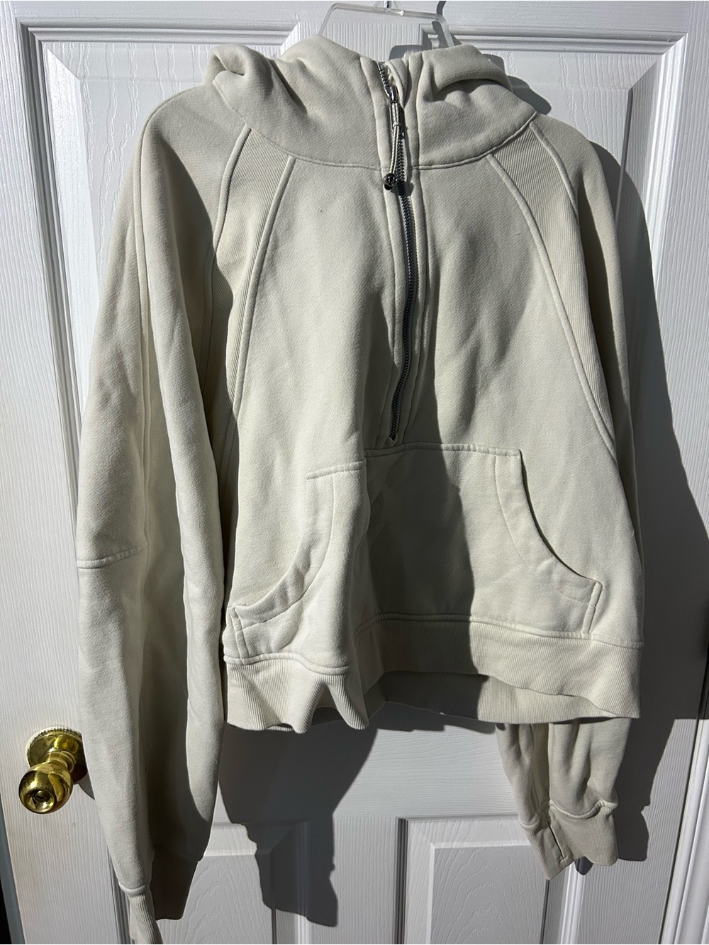 lululemon athletica Cream Half Zip-Up Hoodie